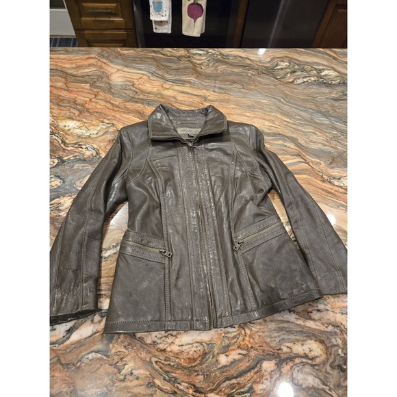 Marc New York Jackets & Blazers - Marc New York Green Leather Jacket